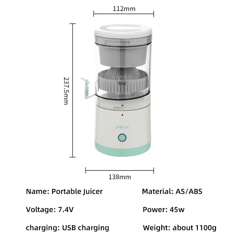 Espremedor De Frutas Elétrico Portátil USB 45w Ultra